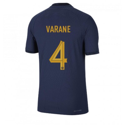 Frankrike Raphael Varane #4 Hemmatröja VM 2022 Kortärmad